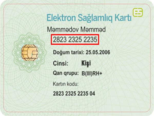 Elektron sağlamlıq kartlarının sayı 13 faizdən çox artıb