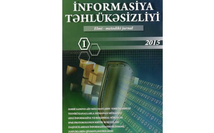 “İnformasiya təhlükəsizliyi” jurnalı çapdan çıxdı