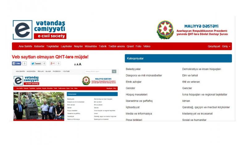 QHT-lərə öz saytlarını yaratmaq imkanı verən portal istifadəyə verilib