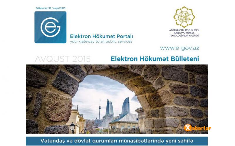 “Elektron Hökumət” bülleteninin avqust sayı işıq üzü görüb