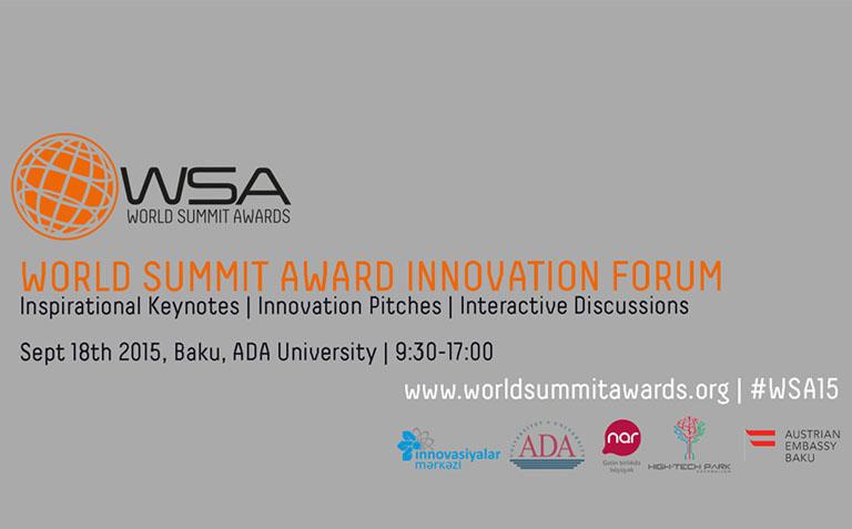 “World Summit Award ” Azərbaycanda  ilk dəfə keçiriləcək 