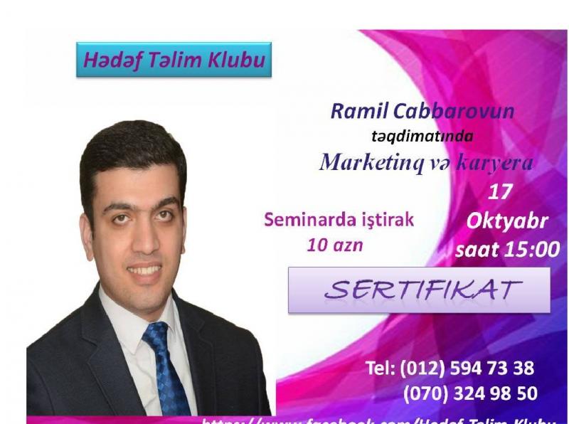 Marketinq sahəsində uğur qazanmaq istəyənlərin nəzərinə 