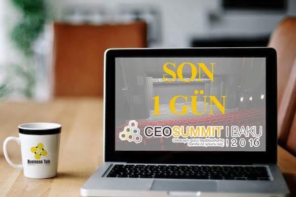 Sabah keçiriləcək CEO Summit-ə bilet ala bilməyənlərin nəzərinə