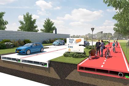 Hollandiyada plastik yol istifadəyə veriləcək