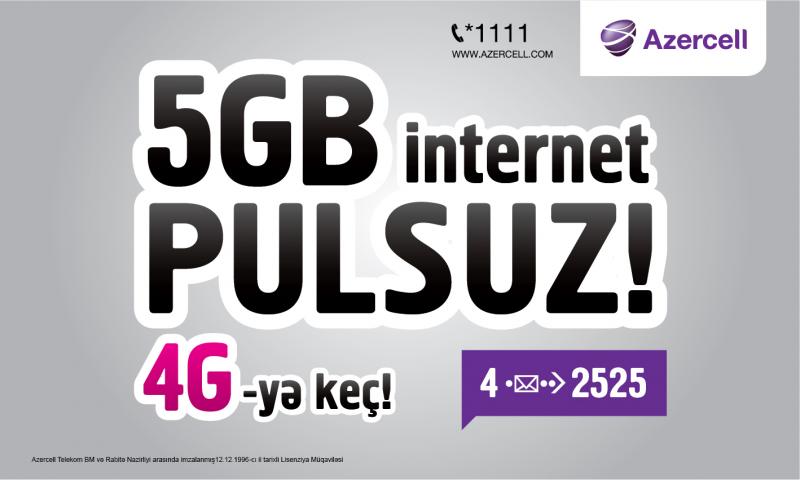 Azercell-dən 5GB internet qazanmaq imkanı