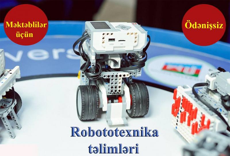 Məktəblilər üçün robototexnika təlimləri – Ödənişsiz