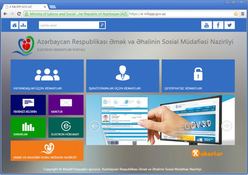 Elektron xidmətlər üçün ən çox müraciət edilən qrum bəlli olub
