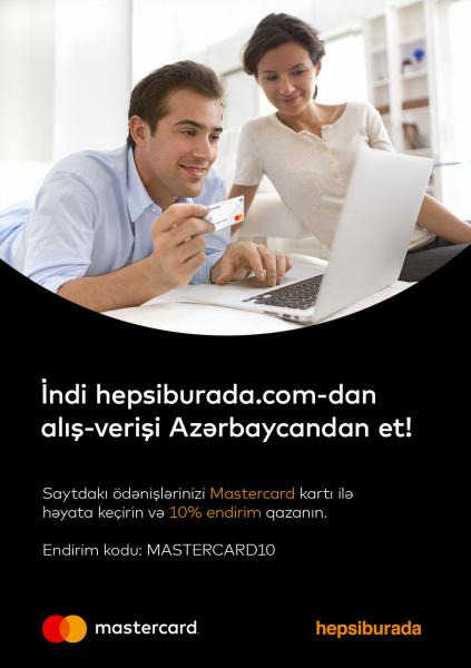 Mastercardla Hepsiburada-dan 10 faiz endirim əldə edin