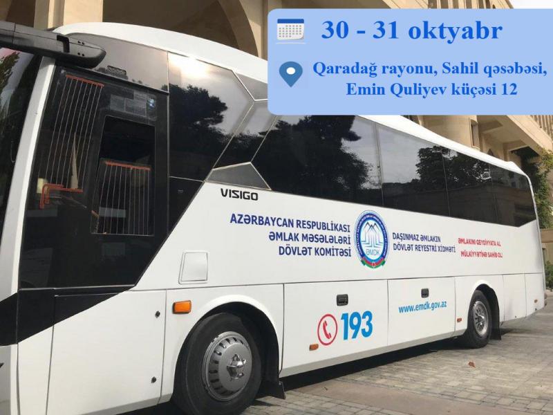 Səyyar xidmət avtobusu Bakının kənd və qəsəbələrinə doğru irəlilə