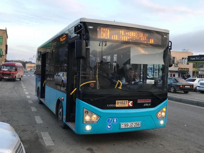 Yeni gətirilən avtobuslar xəttə buraxıldı