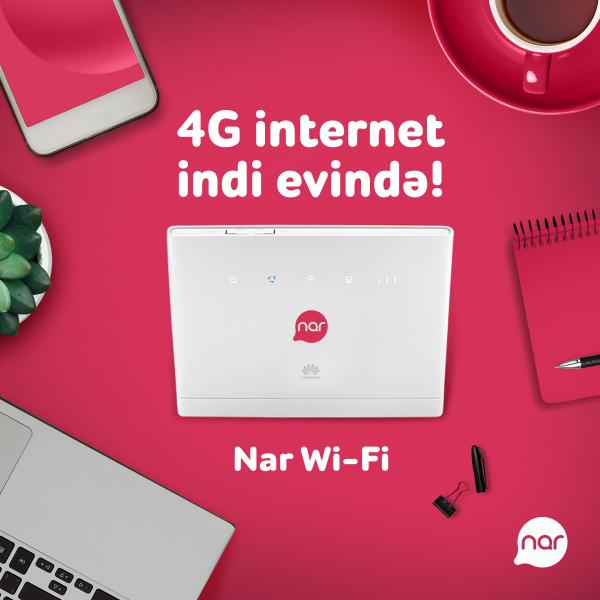 Nar Wi-Fi ilə 4G artıq evinizdə
