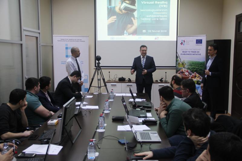 Virtual Reallıq texnologiyalarının innovativ sahibkarlıqda tətbiqi mövzusunda təlim keçirilib