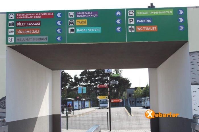 Avtovağzal Kompleksinin ərazisində məlumat lövhələri quraşdırılıb