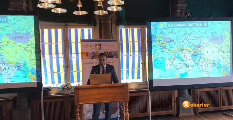 AzerTelecom-un rəhbəri İsveçrədə Biznes Forumda “Azerbaijan Digital HUB” proqramından danışıb