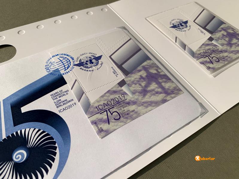 Mülki Aviasiya Təşkilatının 75 illiyi münasibətilə poçt markası buraxılıb
