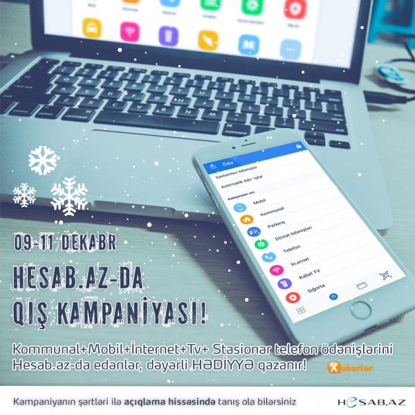 Hesab.az-da ödənişlər hədiyyə qazandırır