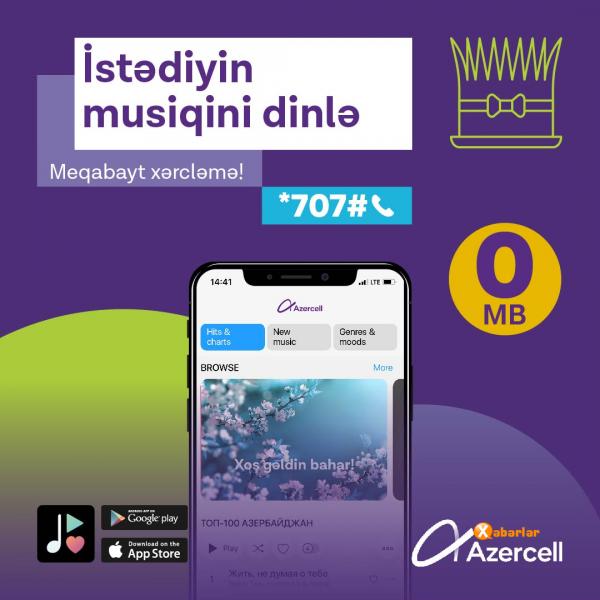 Azercell-lə Mobil Musiqi limitsiz oldu