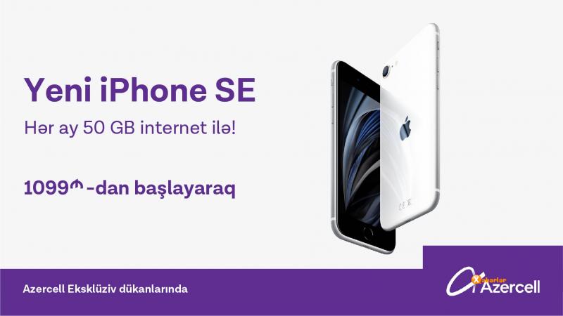 Yeni iPhone SE modelləri Azercell Eksklüziv-də təqdim olunur