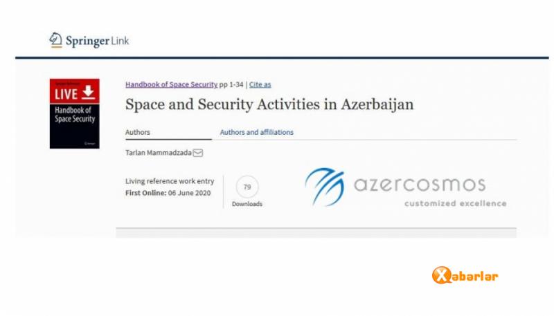 “Azərkosmos”un mütəxəssisinin məqaləsi “Springer” nəşrində dərc edilib