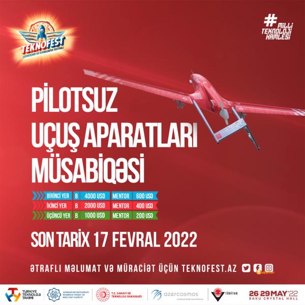 “Pilotsuz Uçuş Aparatları’’ müsabiqəsinə qeydiyyat davam edir