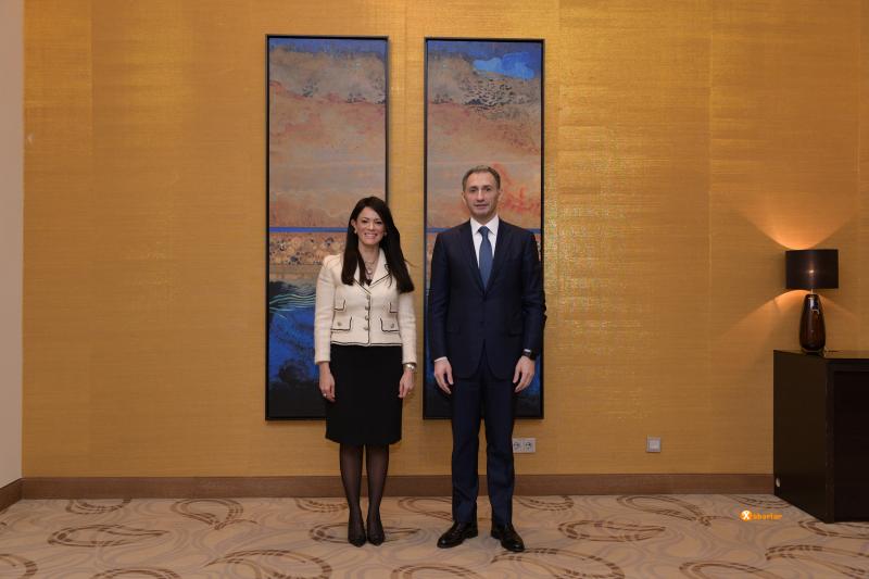 Nazir Rəşad Nəbiyev Misirin beynəlxalq əməkdaşlıq naziri ilə görüşüb