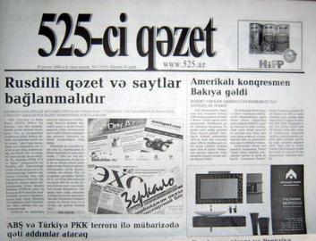 “525-ci qəzet”in fəaliyyətə başladığı gündən 18 il ötür 