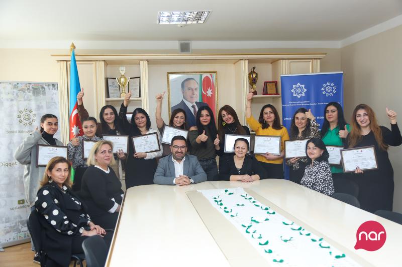 "Nar"ın eşitmə məhdudiyyətli şəxslər üçün peşə təlimlərinin ilk mərhələsi başa çatdı