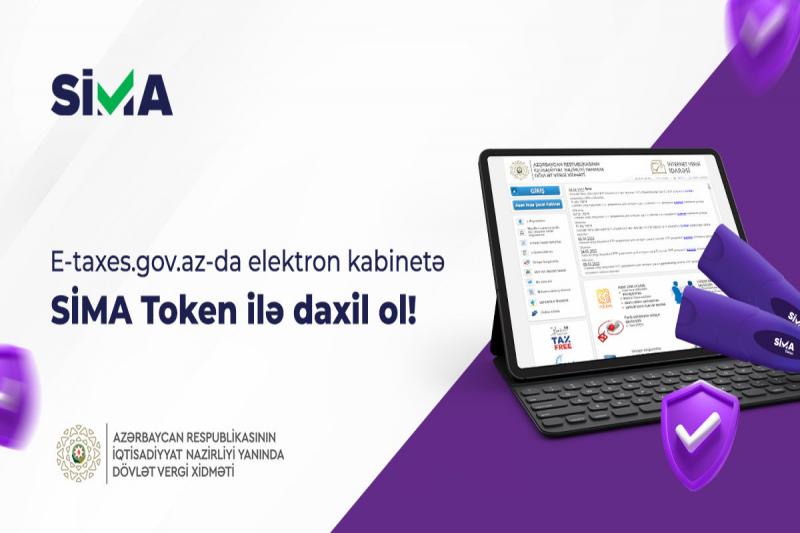 E-taxes.gov.az portalına SİMA Token ilə daxil olmaq mümkün olacaq