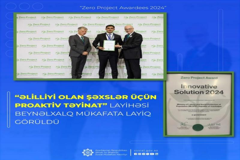 “Əlilliyi olan şəxslər üçün proaktiv təyinat” layihəsi  beynəlxalq mükafata layiq görüldü