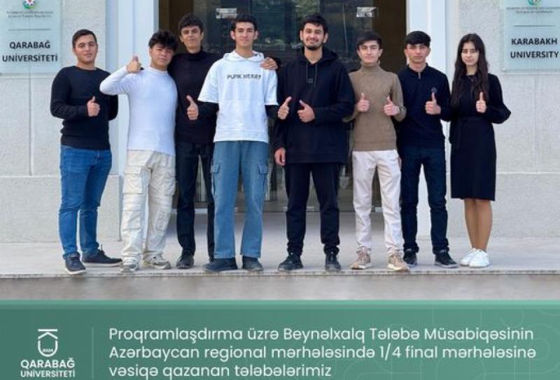 Qarabağ Universitetinin tələbələri proqramlaşdırma üzrə beynəlxalq müsabiqənin finalına vəsiqə qazanıblar