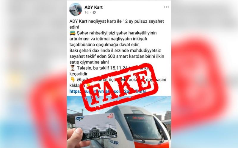 Sosial mediada ADY adından saxta səhifələr açılır