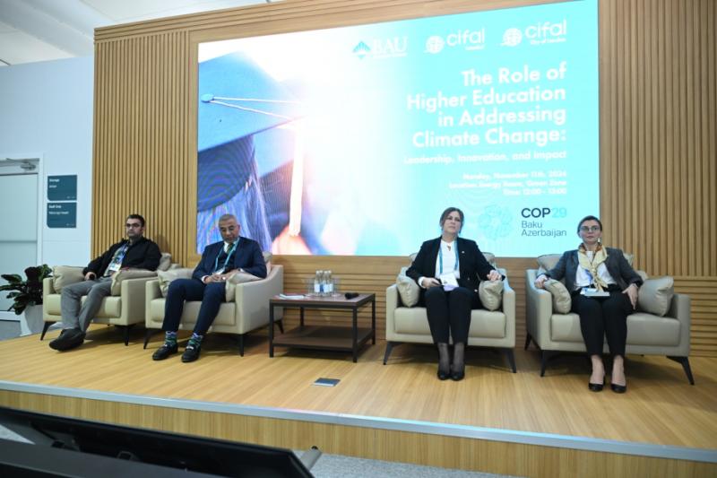 “İqlim dəyişikliklərinə qarşı mübarizədə ali təhsilin rolu" adlı panel müzakirə keçirilib
