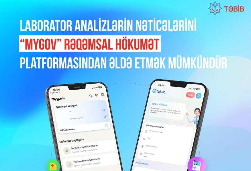 Laborator analiz nəticələrini “mygov”dan öyrənmək mümkündür