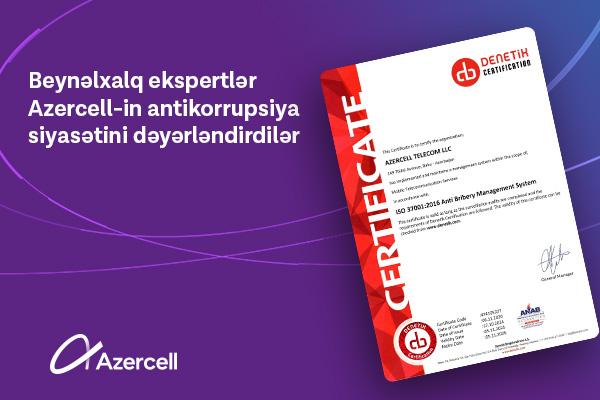 Azercell-in antikorrupsiya siyasəti beynəlxalq ekspertlər tərəfindən dəyərləndirilib