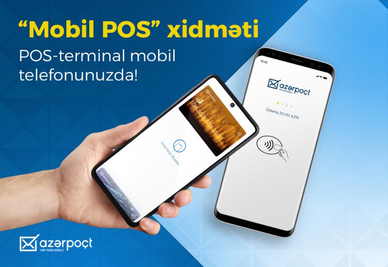 “Azərpoçt” MMC yeni “Mobil POS” xidmətini istifadəyə verib