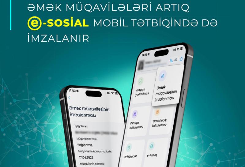 Əmək müqavilələrini “e-sosial” tətbiqi ilə imzalamaq mümkündür