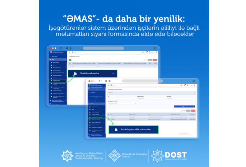 “Əmək və Məşğulluq” altsisteminə yeni funksionallıq əlavə edilib