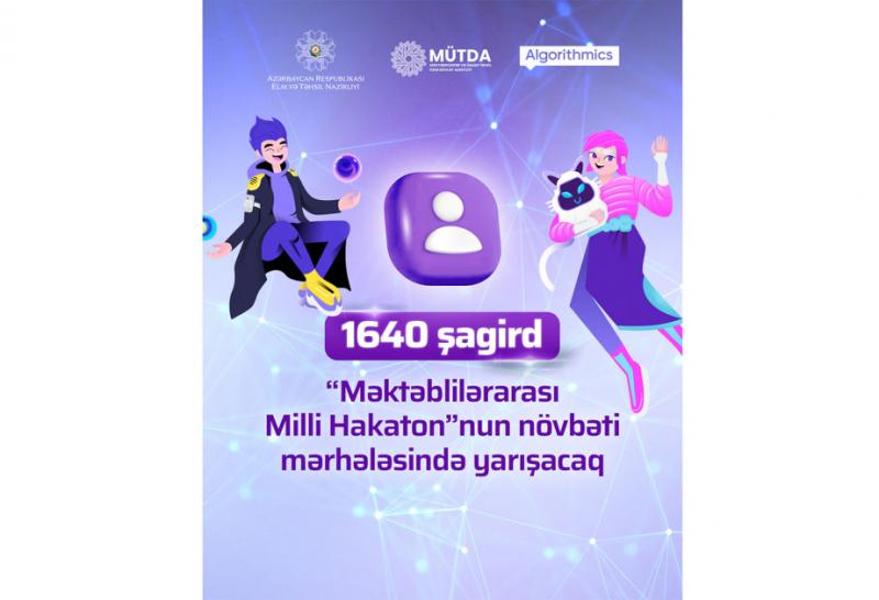 “Milli Hakaton”nun növbəti mərhələsində 1640 şagird yarışacaq