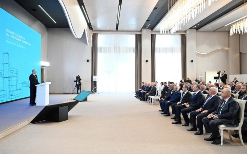 İlham Əliyev “8 Noyabr” Elektrik Stansiyasının açılışında iştirak edib