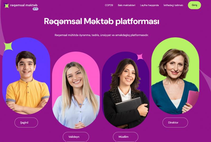 “Rəqəmsal məktəb”platformasından 685 mindən çox istifadəçi yararlanır