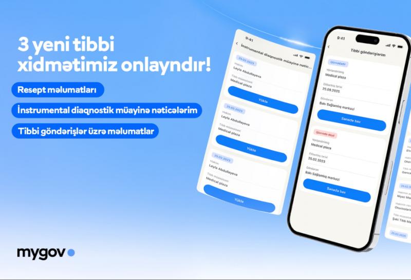 Daha 3 tibbi məlumat “mygov” platformasına inteqrasiya olunub