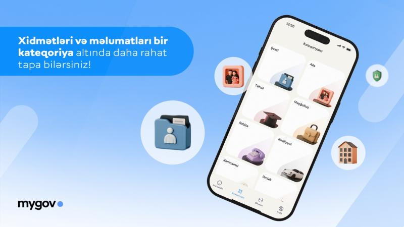 “mygov”da məlumatlar və xidmətlər vahid kateqoriyada birləşdirilib