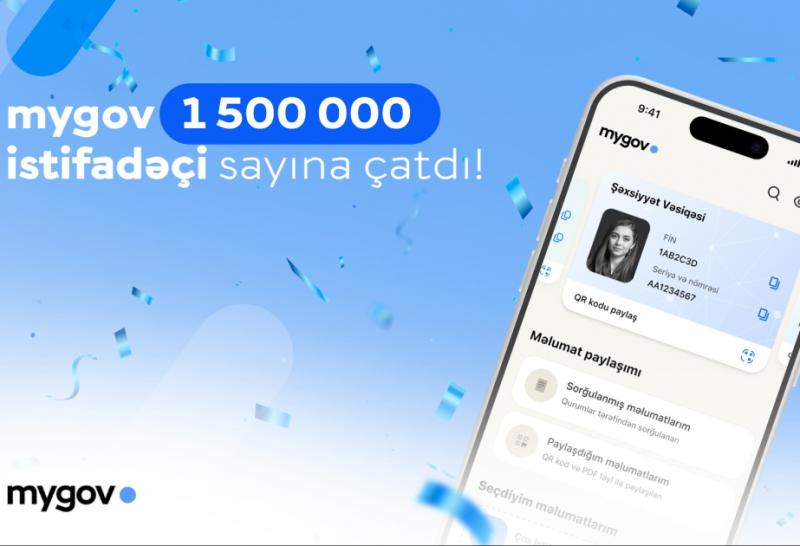 “mygov”da qeydiyyatdan keçən istifadəçilərin sayı 1.5 milyonu ötüb