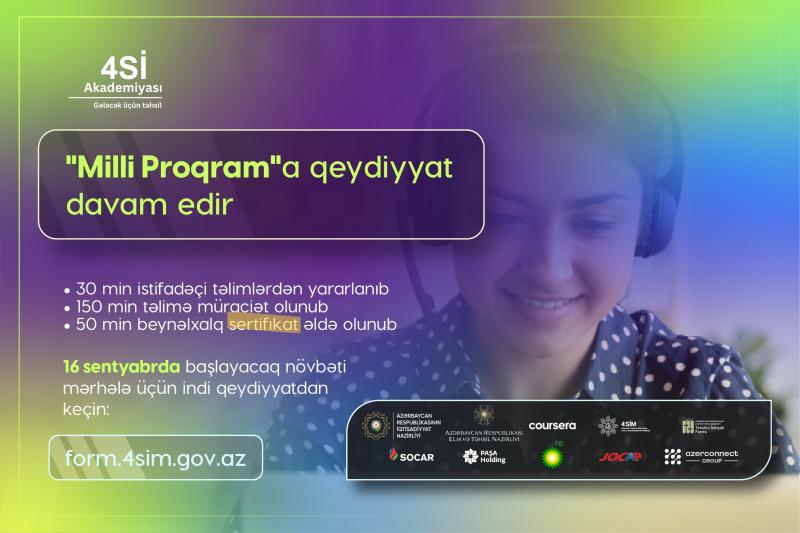  “Milli Proqram”a qeydiyyat davam edir