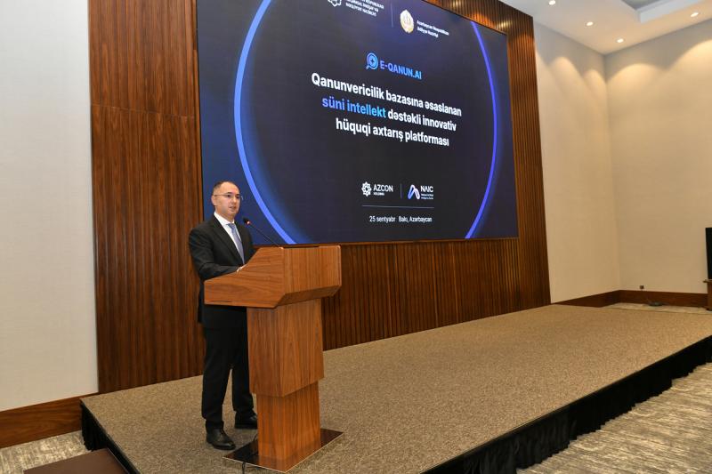 “E-qanun.ai” platformasının təqdimat mərasimi keçirilib