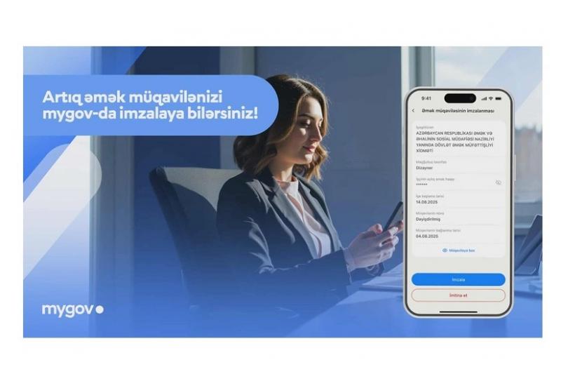 Əmək müqavilələrini "mygov" ilə imzalamaq mümkün olub