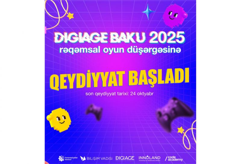 DIGIAGE - Bakı 2025” rəqəmsal oyun düşərgəsi keçiriləcək