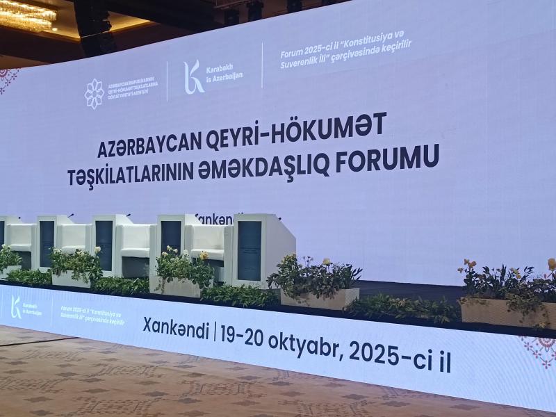 Xankəndidə “QHT-lərin 3-cü Əməkdaşlıq Forumu” keçirilir