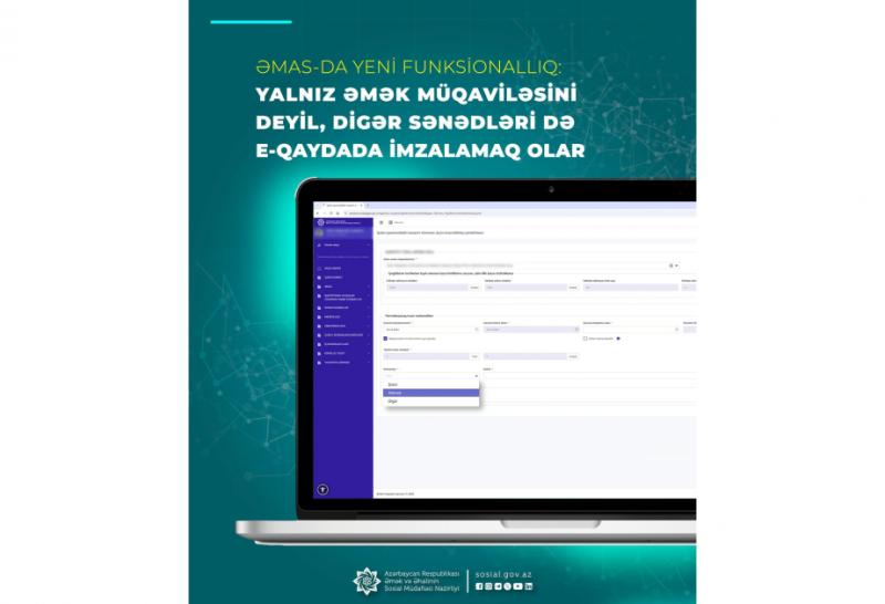 “Əmək və Məşğulluq” altsistemində yeni funksionallıq yaradılıb
