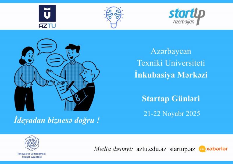 AzTU İnkubasiya Mərkəzində Startap Günləri keçiriləcək